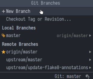 PyCharm New Branch